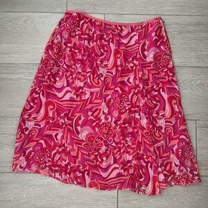 Sharon Anthony 100% Silk Skirt Floral Print size 12